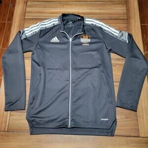Adidas Prime Blue Houston Dynamo Youth Full Zip Black Jacket - Size Youth Medium